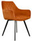 Kick Collection Esszimmerstühl Karl Velvet - Samt - Orange - Modern und Hochwertig - Samtstoff und Metall - Erhältlich in vielen Farben