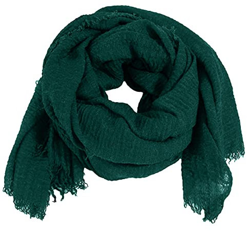 Niklarson Schal Tuch tannengrün 190x100cm Damen Poncho Stola Pareo Viskose T1494