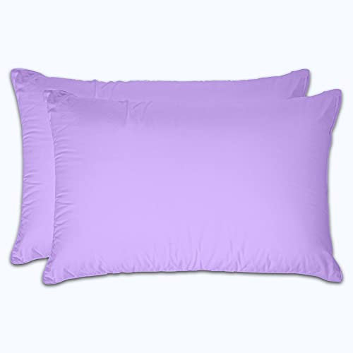Cotton Comfort Bedding Housewife Pillow Cases 2 Pack 400 Thread Count 100% Egyptian Cotton Housewife Pillow Covers, Super Soft Luxury Breathable, Lilac Pillow Cases (Lilac)