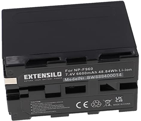 EXTENSILO Akku kompatibel mit Sony MiniDV CCD-TRV78E | CCD-TRV75, CCD-TRV720, CCD-TRV72, CCD-TRV716 Kamera (6600 mAh, 7,4 V, Li-Ion)