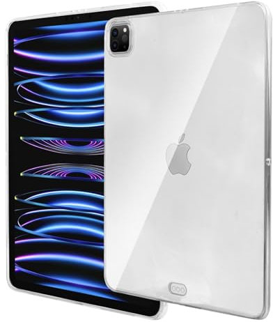 Clear Case For iPad Pro 11 inch 2022, 2021, 2020 (4th, 3rd, 2nd Generation) Soft TPU Case, Transparent Back Cover, Supports Apple Pencil Charging