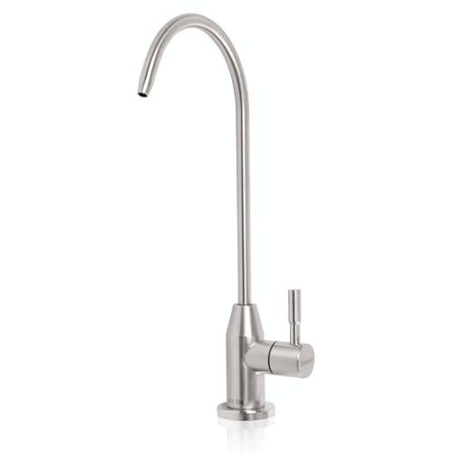 Besdor Drinking Water Faucet, Filtered Water Reverse Osmosis RO Faucet for Kitchen Sink, Non-Air Gap, Lead-Free, 304 Stainless Steel, Brushed Nickel (WF1)