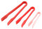 Pinzas para Servir, 3 Pinzas para Pan de PláStico Multifuncionales de 9.84 Pulgadas, Pinzas Antiadherentes para Alimentos, Herramienta de Cocina para Hornear para Carne de Pan Helado(Rojo)