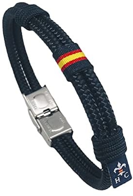 Hispania Colors Pulsera Nautilus Azul Marino con Bandera DE ESPAÑA - Regalo Pulsera DE ESPAÑA