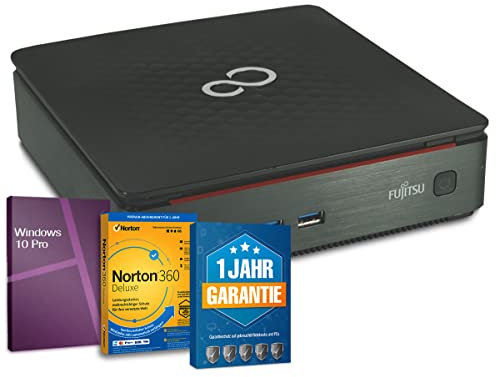 Fujitsu Esprimo Q520 Mini PC Computer Intel Core i3-4350T@ 3,1 GHz 8 GB 256 GB SSD mit Windows 10 Pro & GRATIS Bluetooth, WLAN & Antiviren-Software inkl. 1 Jahr Garantie (Generalüberholt)