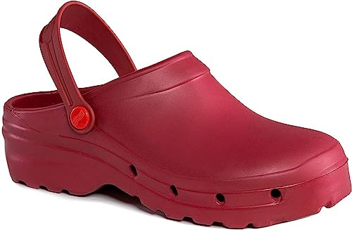 REPOSA Light Shock - Sabot Femme et Homme Léger, Antichoc en EVA, Sabot Femme Medical Infirmiere Unisex, Anatomique, Sangle Rabattable, Chaussure Medicale et Sanitaire avec SRC Semelle Antidérapante