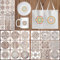 B-065-36 36pcs Mandala Schablone Wiederverwendbare Vintage Schablonen Diy Malerei Stencil Schablonen Zubehör Wandschablone Für Wand, Wandschrank, Textilgestaltung