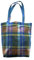 scifi planet Heritage Tweed Shopper – Blau kariert, blau, 40cm
