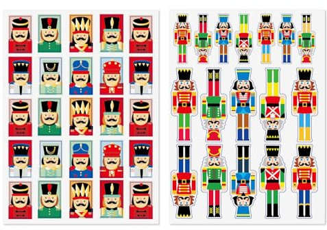 MÉGACRÉA Sticker, 2 verschiedene Bögen à 2,1 bis 7,5 cm, 42 Sticker, für Kinder, Indoor/Outdoor, Förderung der Kreativität und Feinmotorik