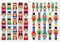 MÉGACRÉA Sticker, 2 verschiedene Bögen à 2,1 bis 7,5 cm, 42 Sticker, für Kinder, Indoor/Outdoor, Förderung der Kreativität und Feinmotorik
