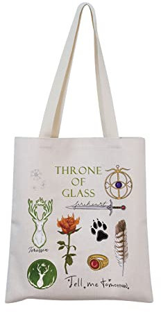 SJM Merch Geschenktasche aus Glas, Throne of Glass Tote, Large