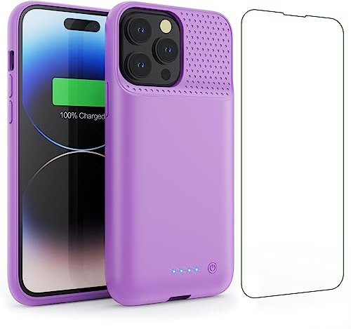 Cover Batteria per iPhone 14 Plus/14 Pro Max/13 Pro Max, 8600mAh Cover Ricaricabile Custodia Batteria Cover Caricabatterie Battery Case per iPhone 14 Plus/14 Pro Max/13 Pro Max[6.7''] Cover Power Bank