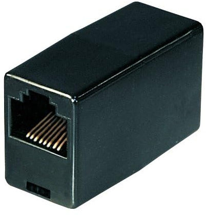 AC-Sat-Corner LAN Adapter CAT 5e RJ45 zur Verlängerung eines Fritz!Box LAN Kabel Schwarz