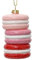 Kaemingk Christbaumschmuck Kunststoff Macarons 8cm rosa rot weiß - Baumschmuck Weihnachten bruchsicher