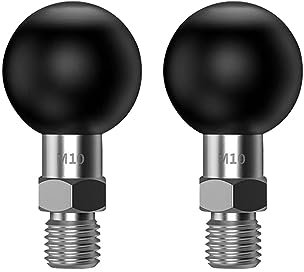 M10 Schraube mit 1 Zoll Kugelhalterung Schrauben für Rückspiegel Motorrad Verbindungsarm Kompatibel Ram Mount Motorrad Handyhalterung(M10-02)