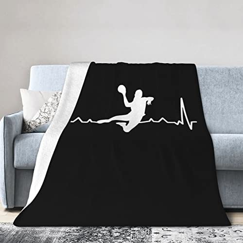 934 Flauschige Decke Handball-Herzschlag Sofaüberwurf Decke Extra Weich Tv-Decke Pflegeleicht Wohndecke Für Zelten, Sofa, Bett 150x200cm