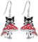 Eusense Katze Ohrringe Katze Pilz Ohrringe 925 Sterling Silber Pilz Dangle Drop Ohrringe Schmuck Geschenk für Katzenliebhaber Frauen Mädchen