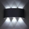 HVZUM LED-Wandlampe schwarz innen moderne Wandlampe obere und untere moderne Aluminiumhallenlampe Wohnzimmer Wandlampe Schlafzimmer Lampe kalt weiß