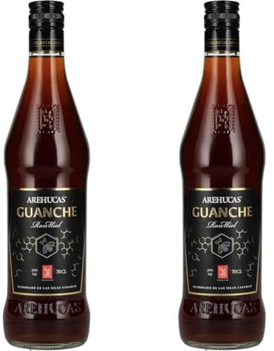 Guanche Arehucas Ron Miel 20º, 70cl (Paquete de 2)