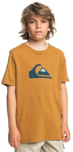 Quiksilver T-Shirt COMP Logo SS Youth Boys 8-16 Brown 8