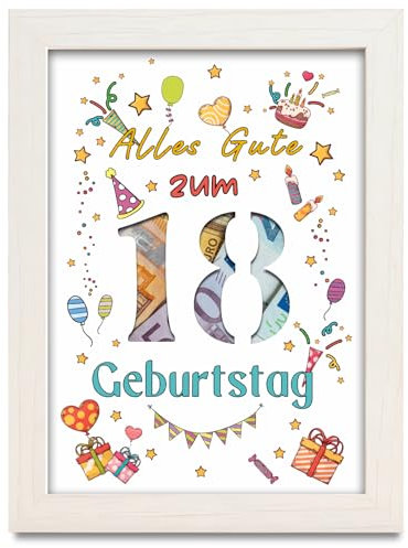18. Geburtstag Geldgeschenk, Geschenke zum 18 Geburtstag Mädchen Junge, Geldgeschenke Alles Gute zum 18 Geburtstag, 18.Geburtstag Deko, Coole Geschenkideen zum 18. Geburtstag für Freunde Familie