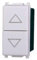 Pulsante doppio 1P+1P NO saliscendi compatibile Vimar Plana colore bianco 1202