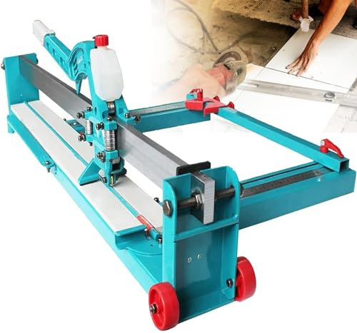ZHIXUMM Floor Cutter 48 Inch,Manual Tile Cutter, Hard Alloy Wheel Cutter With Ergonomic Handle For Porcelain Ceramic Tiles, Laser Guided Precision, Adjustable Measurement Ruler, Anti-Skid Feet