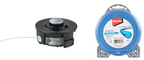 Bobine de Fil de Coupe 1x1.65mm Click System - MAKITA-195858-1 & Fil Nylon Rond Ø1.6 pour débroussailleuse - MAKITA E-02733