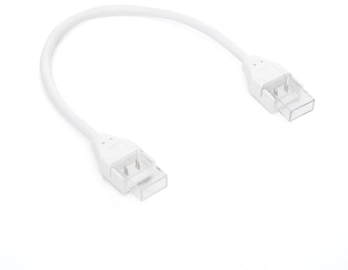 LEDKIA Verbinder doppelt mit Kabel für LED-Streifen SILICONE FLEX SMD & COB | 220V AC COB Silicone FLEX | Breite 10 mm | Einfache Installation | IP20 Schutz, 10 Mm