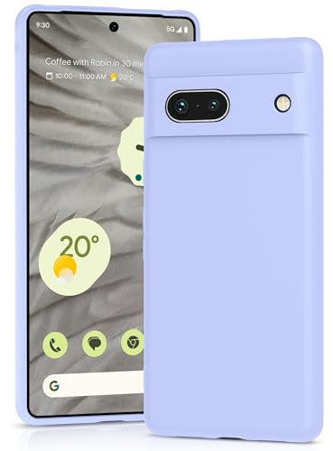 YATWIN für Google Pixel 7A Hülle, Premium Silikon Handyhülle mit Kameraschutz, Seidig-Weicher Berühren Ultra Dünne Stoßfeste Kratzfeste Schutzhülle, Lila