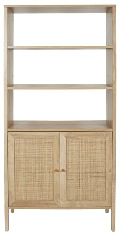 HOME DECO FACTORY Nachttisch aus Holz mit Schublade Skandinavisches Design Weiß