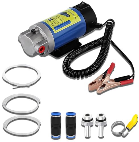 Bomba extractora de aceite de 12 V y 100 W, motor portátil de bajo ruido, autocebante diésel para coche, motocicleta y barco, bomba de cambio de aceite de motor