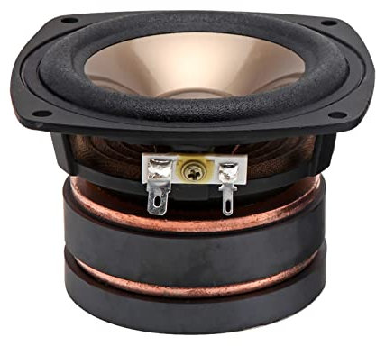 RZQMPV 1PC 4Inch Full Range Speaker Driver 4Ohm 100W Audio Loudspeaker Sound Music Column For Home Theater DIY Bookshelf speaker(Gold)
