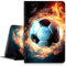 DIGTIALLL Case for Amazon Kindle Fire HD 10 Tablet (9th/7th/5th Generation,2019/2017/2015 Release) 10.1 PU Leather Smart Protective Cover with Auto Sleep/Wake,Fire Football