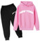 Trainingsanzug Kinder Unisex Sweatshirt + Jogginghose Outfit-Langes Mit Kapuze Basic 2 Teiler Jogginganzug Buchstabenstickerei Tracksuit Autumn Winter Hoodie Sweatshirt Y2K Mode Sports Anzug