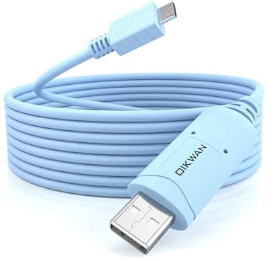 OIKWAN USB to Micro USB Console Cable with FTDI Chipset, RS232 Serial Port Adapter for Cisco Routers/Switches, PLC, Industrial Control Devices, Compatible with Windows/Mac/Linux (6ft/1.8m)