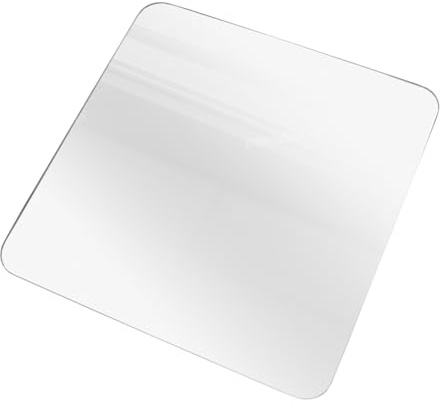 Darthome Square Glass Wall Mirror 40cm Frameless Curved Over Sink Bathroom Thin Large