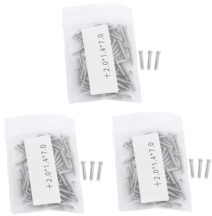300 Tornillos de Bisagra para Gafas, Herramientas de Reparación de Metal para Mantenimiento y Reparación de Gafas, con Tornillos de Bisagra para Reparación de (Tamaño 0,08 X 0,06