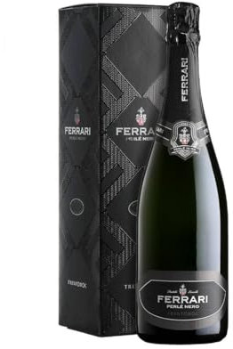 Ferrari Trento DOC Perlè Nero, Spumante Millesimato Metodo Classico, Blanc De Noir, Spumante Astucciato, 12,5% vol, 750 ml