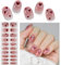 Valentinstag Nagelsticker, Rot Herz UV Gel Nagelfolie Härtend, UV Nagelfolie Selbstklebend Valentinstag Gel Nägelsticker Nagellack Aufkleber Rot Herz Nail Art Gel Strips für Nagel(20PCS)