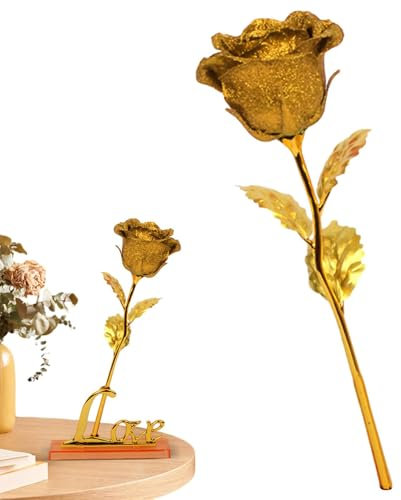 Gold Dipped Rose, Realistic Blossom Roses, Faux Christmas Plants, Indoor Rose Decoration, Outdoor Floral Decor, Home Garden Roses, Party Faux F Party Hotel Verandah Wedding Event Floral Faux Decor