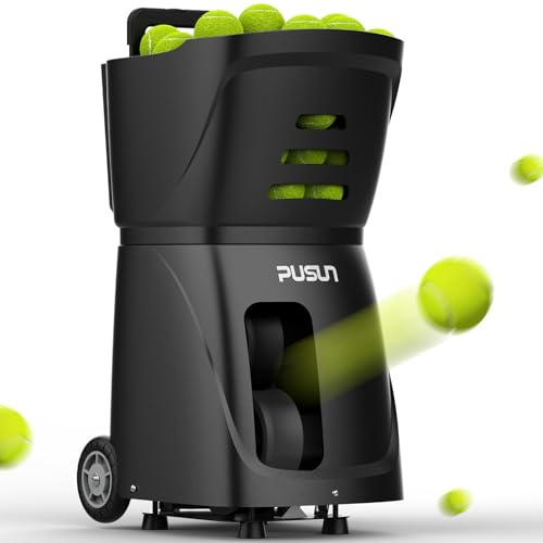 PT-Smart, macchina automatica per palline da tennis, con telecomando wireless, ad alta capacità, con impostazioni di velocità multiple, perfetta per allenamento da soli e auto-allenamento