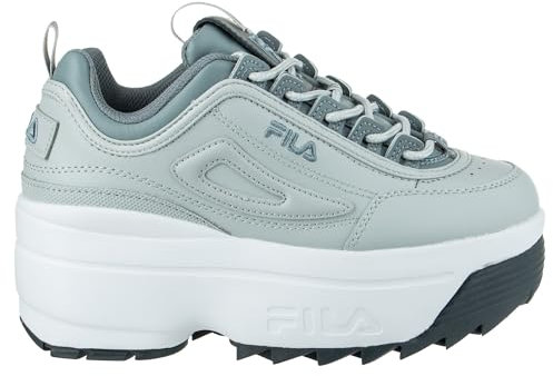 Fila Disruptor Ii Wedge Damen-Sneaker, 063 Glacier Gray/Monument/White, 39.5 EU