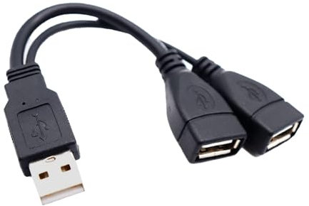 Splitter USB 2 Ingressi 1 Uscita | Cavo Sdoppiatore USB | Splitter Porta USB Per Cavo Ad Alta Velocità | Adattatore USB Femmina A USB Maschio | Splitter USB Maschio Femmina | Splitter Di Estensione