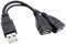 Splitter USB 2 Ingressi 1 Uscita | Cavo Sdoppiatore USB | Splitter Porta USB Per Cavo Ad Alta Velocità | Adattatore USB Femmina A USB Maschio | Splitter USB Maschio Femmina | Splitter Di Estensione
