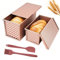 ROTKUSZ 4 Piezas Molde para Pan con Tapa, Molde Rectangular Antiadherente para Pan de Molde y Pasteles