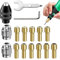 4486 Portabrocas para Dremel, 16 piezas 4486 portabrocas para Dremel Juego de portabrocas de latón, repuesto de 1/32 a 1/8 pulgadas, portabrocas de cambio rápido 4486 para Dremel 4000, 3000, 300, 200