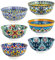 HENXFEN LEAD Porcelain Cereal Bowls for Cereal, Soup, Ice Cream and Dessert, etc. Colourful, Pack of 6 - Bohemian Style