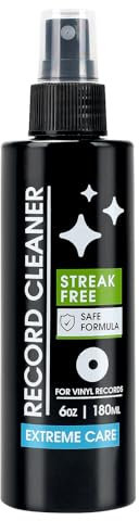 Vinyl Record Cleaner Solution,180ml Antistatic Record Cleaning Fluid Spray, Removes Dirt, Dust & Fingerprints for Lps Album, Improve Sound Quality