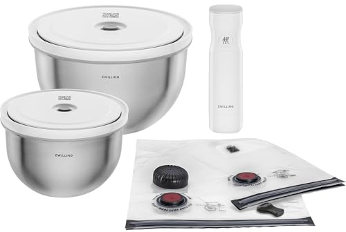 ZWILLING Fresh & Save BOWLS 9-pc Stainless Steel Vacuum Bowl Starter Set